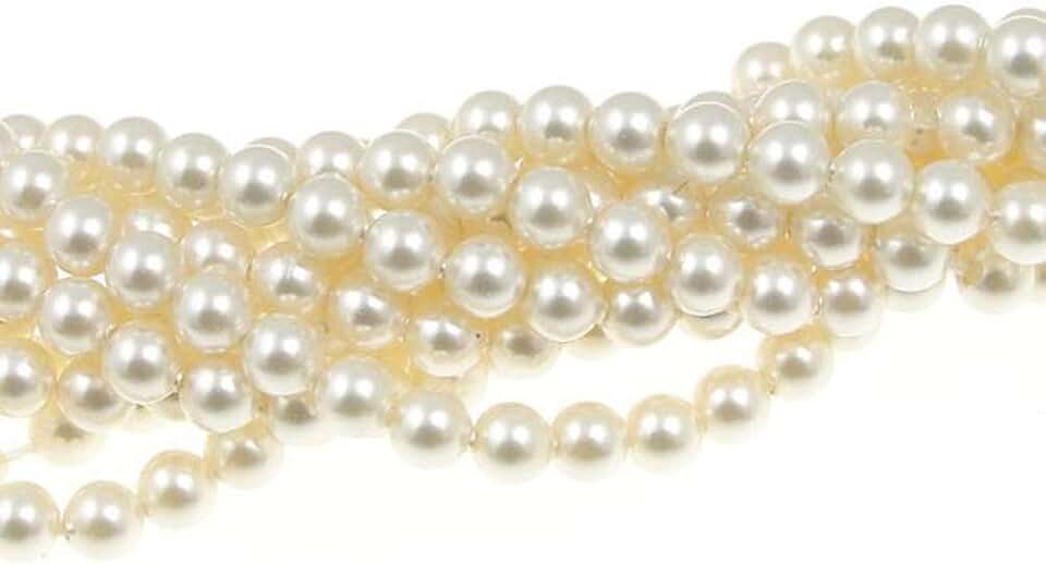 100 pcs Cream 4mm Crystal Pearls for Jewelry Making