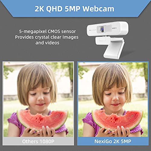 Zoom , N940P 2K Zoomable Webcam with Remote and Software Controls | Sony Starvis Sensor | 1080P@ 60FPS | 3X Zoom in | Dual Stereo Microphone, for Zoom/Skype/Teams/Webex (White)
