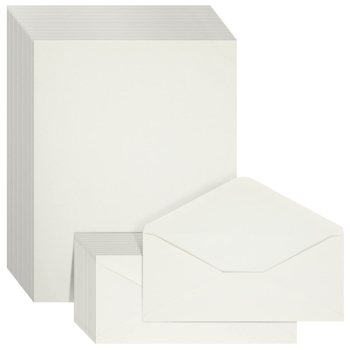 100-Piece Ivory Cotton Stationery and Envelope Set