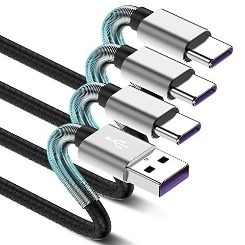 [3Pack 6ft]Compatible with Samsung Galaxy S9 S10 S8 Plus Charger Cord(3A Fast Charging), TPE USB C Type Charger Cable,USB A to Type C Replacement for Samsung A32/A12/A10e/A20/A51/Note 20/9/8,LG K51