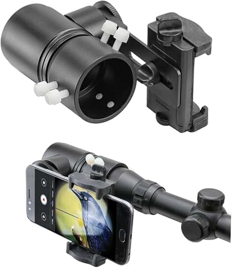 Rifle Scope Mount for Smartphone Camera with Dual Angles