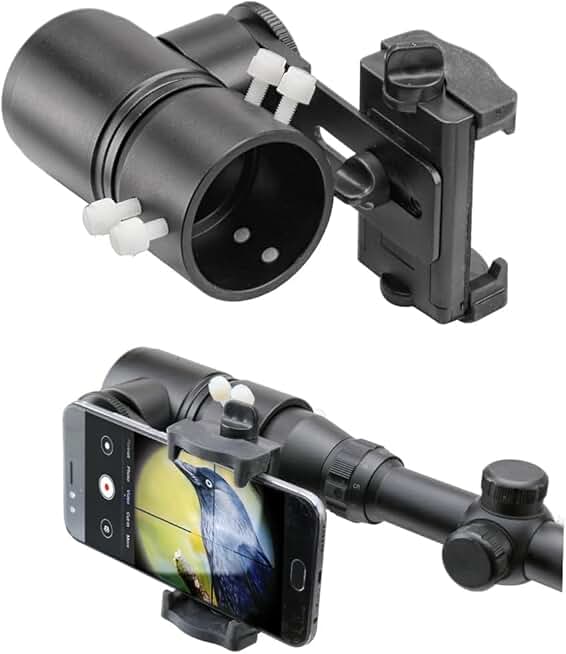Rifle Scope Mount for Smartphone Camera with Dual Angles