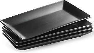 Set of 4 Ceramic Rectangular Serving Platters