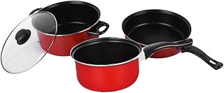 3-Piece Nonstick Cooking Pot and Frying Pan Set