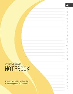 Alphabetical Lined Notebook with A-Z Tabs