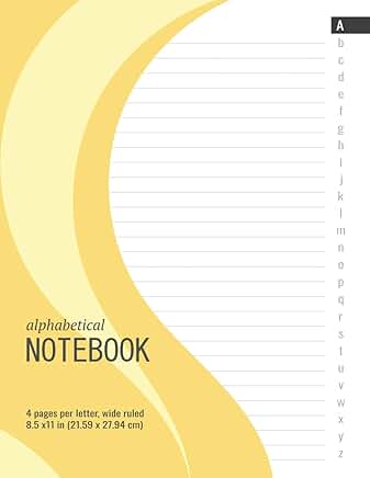 Alphabetical Lined Notebook with A-Z Tabs