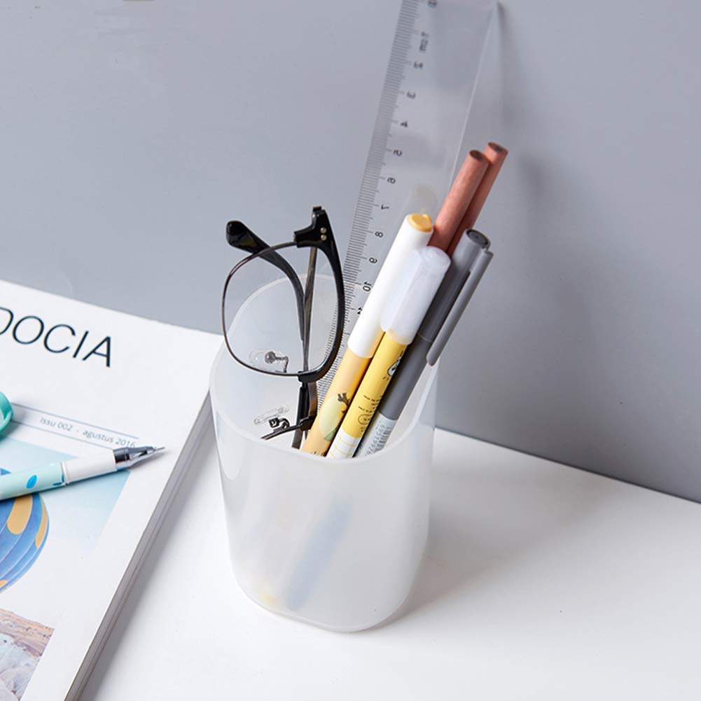Set of 5 White Desk Organizers with Compartments