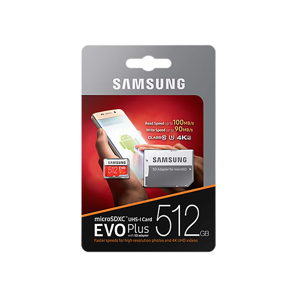 EVO Plus Class 10 Micro SDXC with Adapter, 512GB (MB-MC512GA)