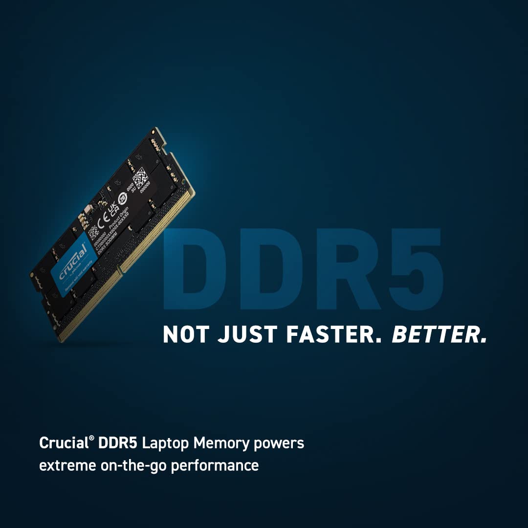 RAM 16GB DDR5 4800MHz CL40 Laptop Memory CT16G48C40S5