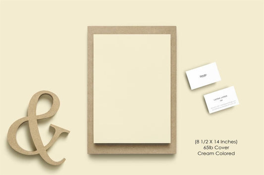 Cream Colored 100 Sheet Card Stock, 8.5 x 14 Inches