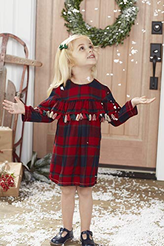 Baby Girls' Tartan Tassel Dress, 3-6 Months