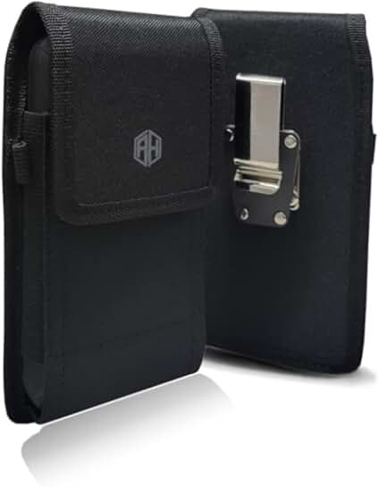Rotating Nylon Canvas Phone Holster with Belt Clip