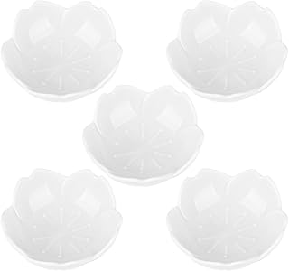 Set of 5 White Cherry Blossom Dish Plates