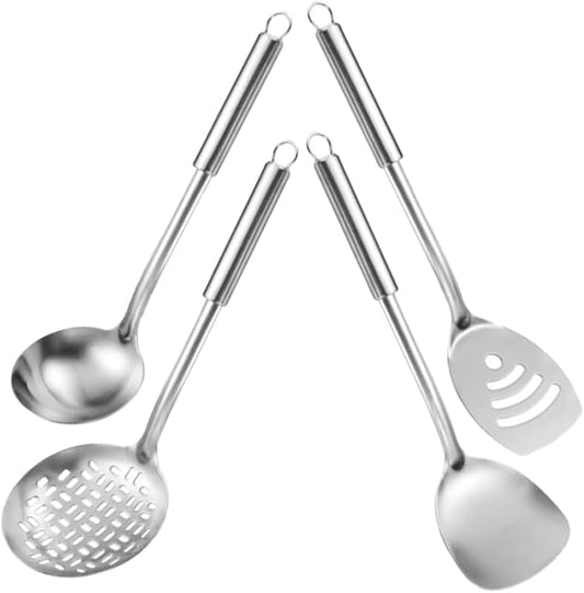 Stainless Steel Kitchen Cookware Set with Utensils