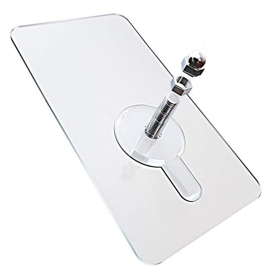 [8Pcs/Set]Nail Free Wall Hook Screw Adhesive Non-Trace No Drilling for Bathroom Shower kitchen Installation Hanging, Waterproof Transparent Screws Hook (Nail Size 16mm)