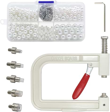 Handmade Pearl Setting Machine with 5 Sizes of Rivet Studs