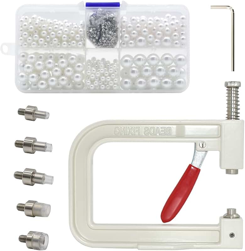 Handmade Pearl Setting Machine with 5 Sizes of Rivet Studs