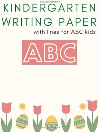 Lined writing paper for kids, 120 pages, 8.5 x 11 inches
