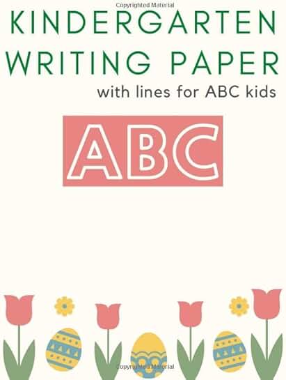 Lined writing paper for kids, 120 pages, 8.5 x 11 inches