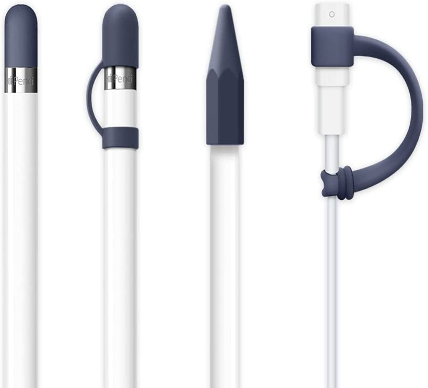 Silicone Apple Pencil Accessories Set, Midnight Blue