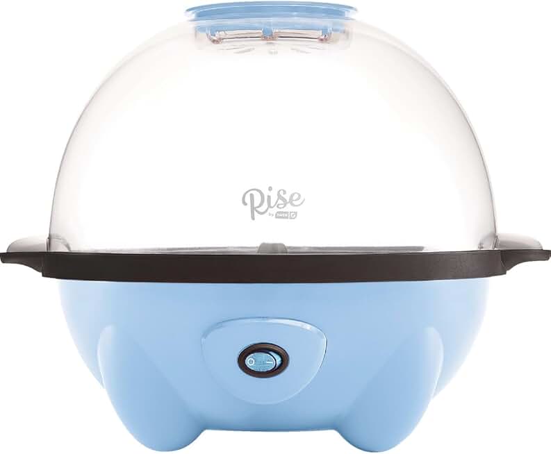 Blue popcorn popper, 450 grams capacity