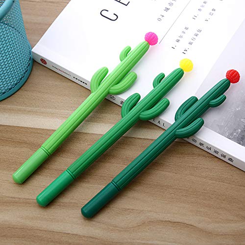 30 Cactus Shaped Black Gel Ink Pens