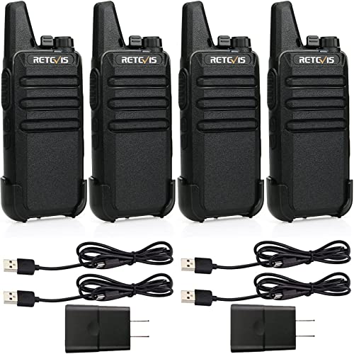 RT22 Two Way Radio Long Range Rechargeable 4 Pack