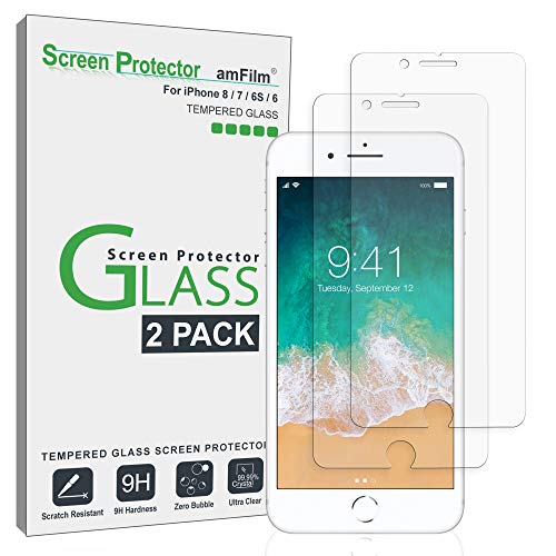 Glass Screen Protector for iPhone 8, 7, 6S, 6 (4.7 Inch) 2 Pack