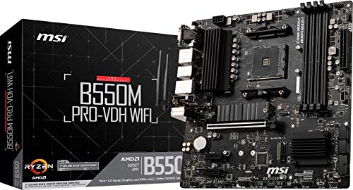 B550M PRO-VDH WiFi ProSeries Motherboard (AMD AM4, DDR4, PCIe 4.0, SATA 6Gb/s, M.2, USB 3.2 Gen 1, Wi-Fi, D-SUB/HDMI/DP, Micro-ATX)