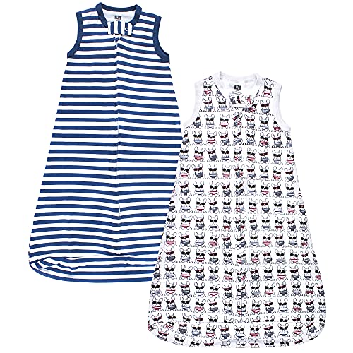 Uni   Interlock Cotton Sleeveless Sleeping Bag, French Dog, 3-9 Months