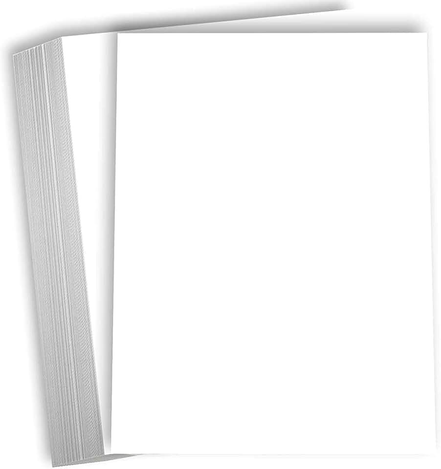 Bright White Cardstock Scrapbook Paper, 8.5" x 11", 50 Sheets