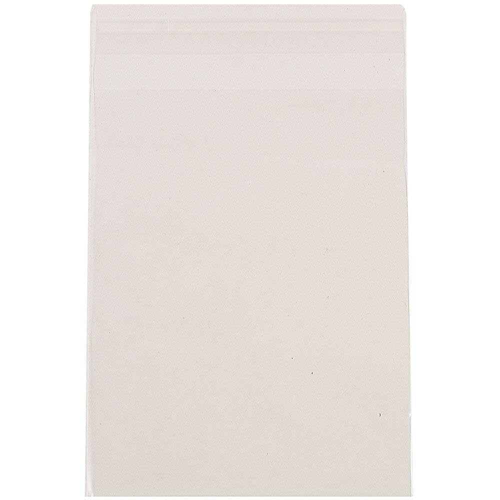 Clear self-adhesive cello sleeves, 4 5/8 x 5 7/8, 100 pack