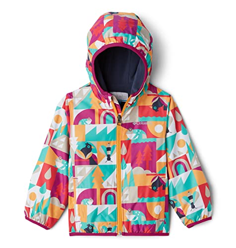 Baby Mini Pixel Grabber II Wind Jacket, Wild Fuchsia Summer Escape, 0/3