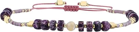 Handmade Crystal Agate Friendship Bracelet with Adjustable Beads
