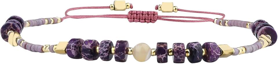 Handmade Crystal Agate Friendship Bracelet with Adjustable Beads