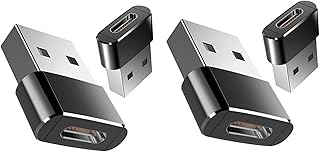 Type C Female to USB 2.0 Male Converter Pack of 4
