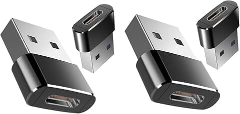 Type C Female to USB 2.0 Male Converter Pack of 4