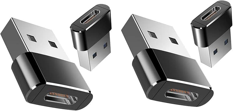 Type C Female to USB 2.0 Male Converter Pack of 4