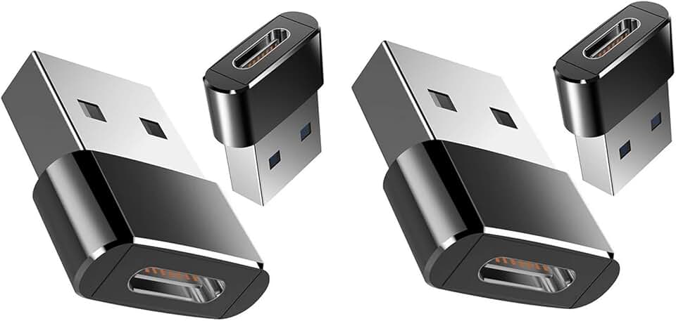 Type C Female to USB 2.0 Male Converter Pack of 4