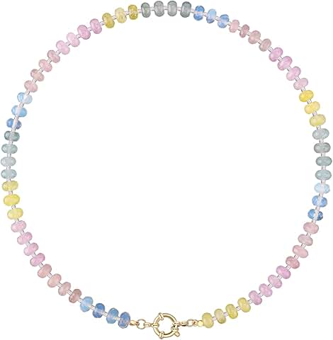 Colorful Beaded Gemstone Necklace for Women