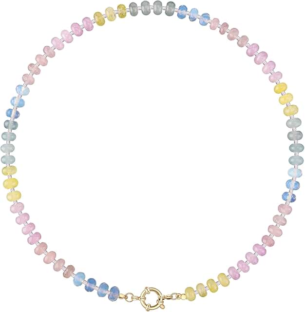 Colorful Beaded Gemstone Necklace for Women