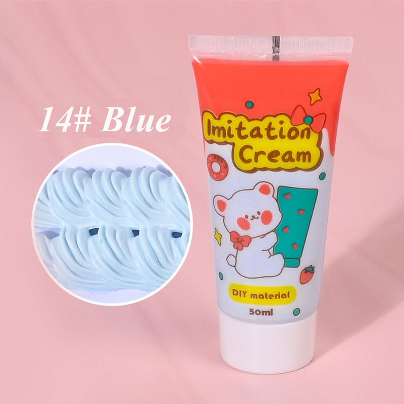 Blue Cream Gel 50ml for Decorating Phone Cases, Mirrors, Jewelry