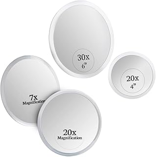 Magnifying Mirror Sets with Suction Cups for Travel and Makeup