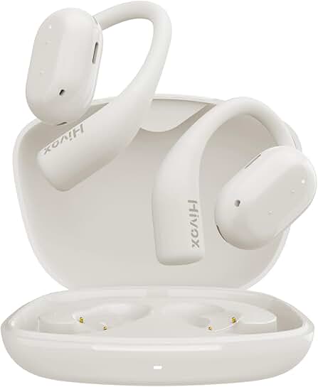 Wireless open ear earbuds with earhooks, 30-hour playtime