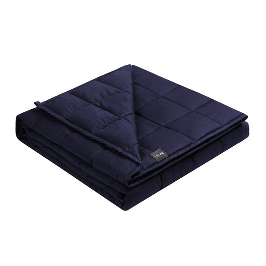 Weighted Blanket 48''x72'',12 s, Navy Blue), Cooling Weighted Blanket for Adults, High Breathability Heavy Blanket, Soft with Premium Gl Beads