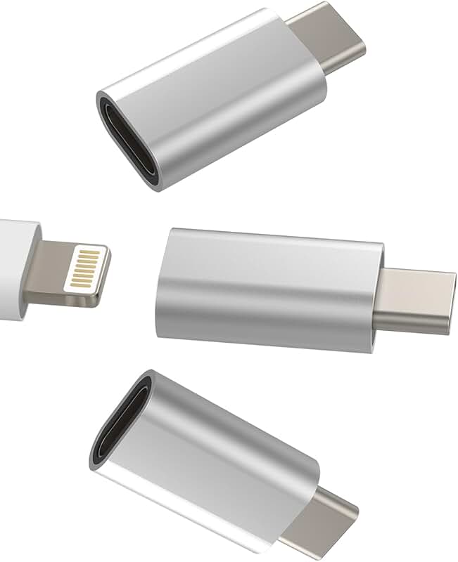 USB C to Lightning Charging Cable Adapter 3-Pack