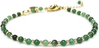 Small 3mm Natural Gemstone Bead Bracelet for Women