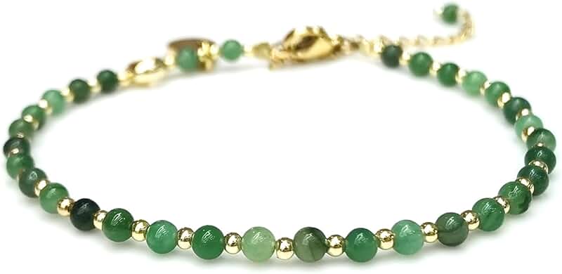 Small 3mm Natural Gemstone Bead Bracelet for Women