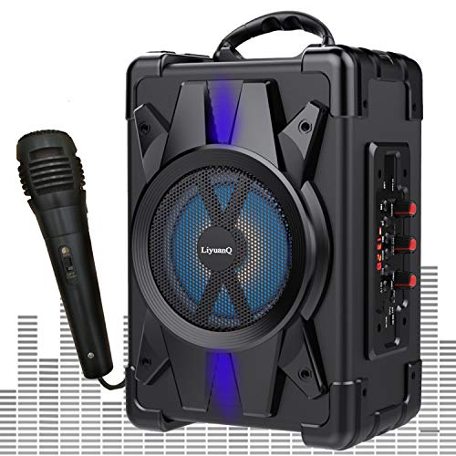 Bluetooth Speaker Portable Wireless Speaker with Microphone, Subwoofer Heavy Bass Wireless Outdoor Indoor Party Speakers MP3 Player Speaker Support FM Radio,Audio Recording,TF Card/USB
