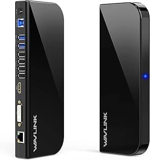 USB Laptop Docking Station with Dual Monitors and Multiple Ports
